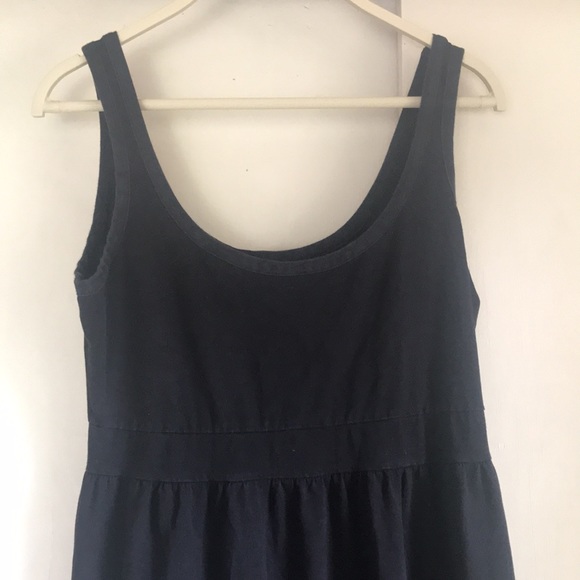 Green Cotton Simple Black Scoop Neck Casual Dress Women’s Size M - Picture 2 of 6